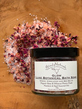 Load image into Gallery viewer, GLOW LUXE BOTANICAL BATH SOAK | with Organic Rose and Hibiscus Flower Petals (250g)